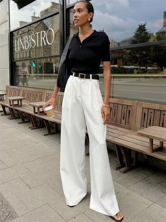 High Waist Wide Leg Pants